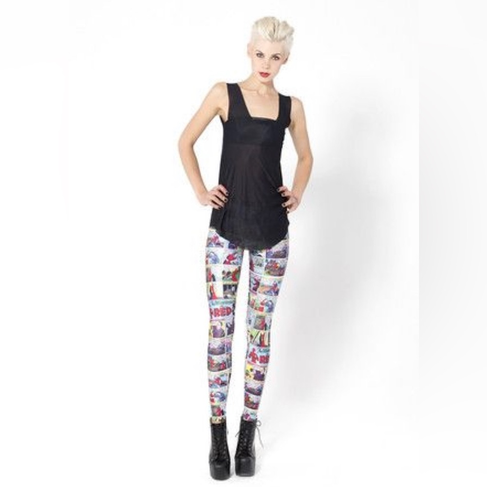 Black Milk Clothing | Woman In Red Ep. 1 Comic Leggings - Size M
